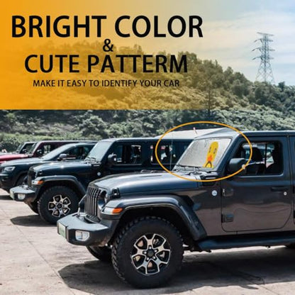 Windshield Sun Shade for Jeep Wrangler TJ JK JL & Gladiator JT 2/4 Door,Duck Sun Shade,Sunshade Windshield for Jeep Wrangler