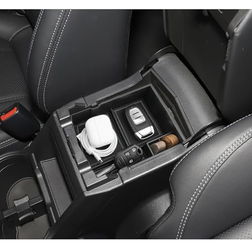 LUWU Center Console Organizer Compatible with 2019 2020 2021 2022 2023 2024 Subaru Forester Accessories Armrest Console Secondary Storage Box Insert Tray ABS Material Black - color: Forester 2019-2025 Black