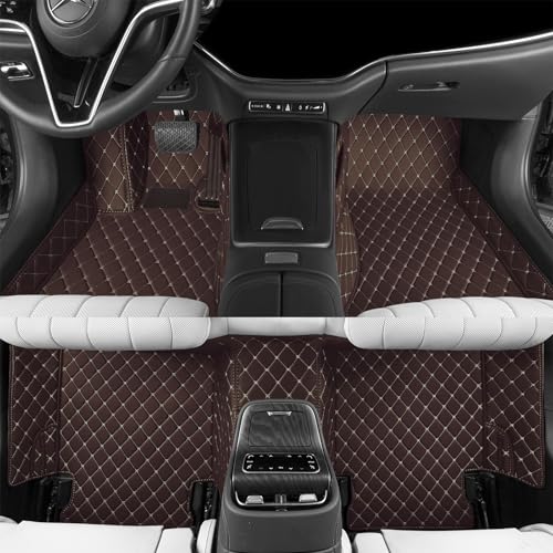 Car Floor mat is Compatible with 99% Models, All-Weather car Floor mat Completely Protects The Interior of The Vehicle, and Provides Vehicle Information to Complete Customization. (Dark Brown) - color: Dark brown