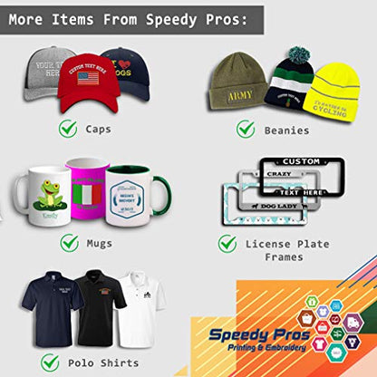 Speedy Pros Funny License Plate Frame Custom Personalized Text Zinc Cute Car Accessories License Plate Holder Chrome 4 Holes 1 Frame
