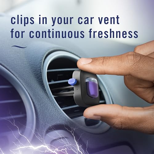 Febreze AUTO Air Freshener, Odor-Fighting Automotive Vent Clip, Midnight Storm Scent, 8 Count