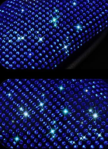 Plush Auto Gear Shift Knob Cover with Crystal Glitter Bling Rhinestones for Girls,Lady Universal Fit (Bling) (Blue) - color: Blue