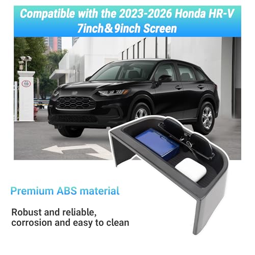 Center Console Organizer Dashboard Tray Compatible with 2023-2026 Honda HR-V Interior Accessories, Dashboard Storage Organizer Box, Fits Both Honda HRV 7-inch and 9-inch Screen