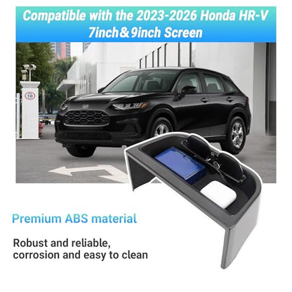 Center Console Organizer Dashboard Tray Compatible with 2023-2026 Honda HR-V Interior Accessories, Dashboard Storage Organizer Box, Fits Both Honda HRV 7-inch and 9-inch Screen