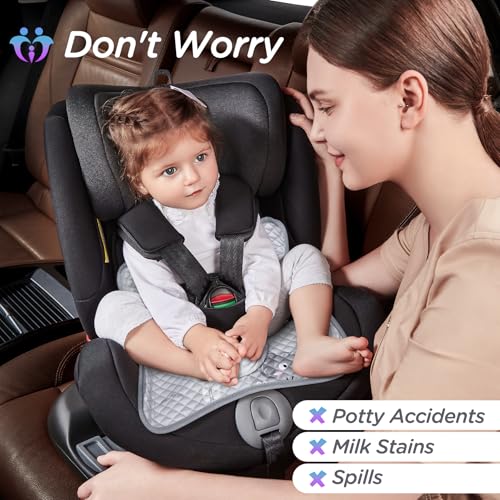 Potty Training Car Seat Protector, Waterproof Car Seat Cover for Toddlers, Piddle Pads for Baby Carseat, Stroller, Non-Slip & Machine Washable (Gray, 2PC) - color: Gray