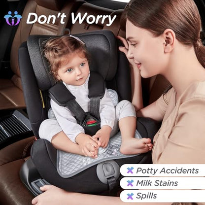 Potty Training Car Seat Protector, Waterproof Car Seat Cover for Toddlers, Piddle Pads for Baby Carseat, Stroller, Non-Slip & Machine Washable (Gray, 2PC) - color: Gray