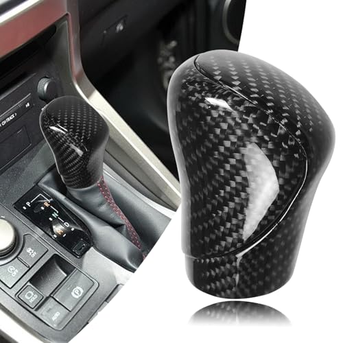 Compatible with Carbon Fiber Gear Shift Knob Head Cover Automotive Shift Lever Modified Decoration for Lexus ES2016-2018 GS GX IS2015-2025 NX RC RX (Black) - color: Carbon Fiber