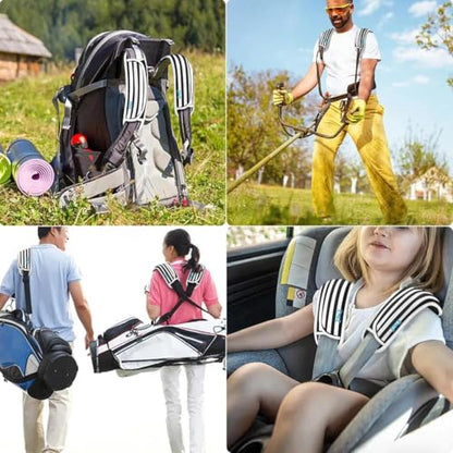 ZINZ 2-Pack Universal Shoulder Pad with Ultra Thick Cushion for Bag Luggage Bag Crossbody, Plus Long & Anti-Slip & Breathable,Black & White Stripes - color: Black & White Stripes