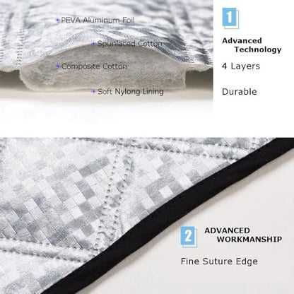 Beicarin Car Windshield Cover, Heavy Duty Thick Protective Windscreen Cover - Snow Ice Frost Sun UV Dust Water Resistent - Pefect Fit for Cars SUVs All Years Summer/Winter