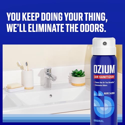 Ozium 3.5 Oz. Air Sanitizer & Odor Eliminator for Homes, Cars, Offices and More, Original Scent, 4 Pack - size: 3.5 Ounce (Pack of 4)