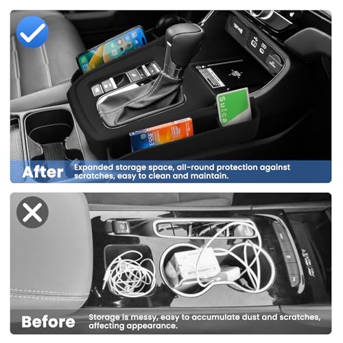 Autorder Silicone Center Console Organizer for 2023-2026 Honda CRV CR-V Accessories Seat Gap Storage Box Soft Gear Shift Panel Trim Cover - size: 2023+ CRV Silicone Organizer