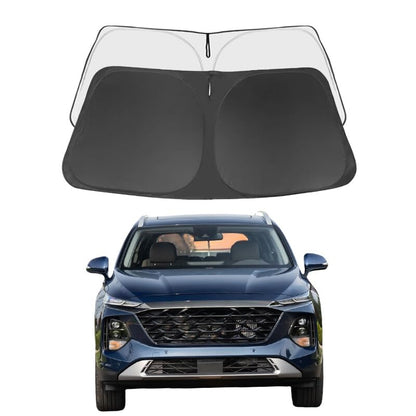Santa-Fe Custom Windshield Sun Shade for Hy-undai Santa-Fe 2006-2025 Front Window Sunshade Sun Visor 240T Shade Blocks UV Rays Car Accessories - size: SantaFe 2006-2025