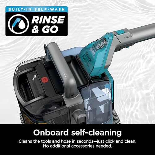 Shark StainStriker HairPro Portable Carpet, Upholstery & Area Rug Cleaner, Stain, Hair & Odor Remover, 3 Tools & dual activated Solution, Teal, PX253BRN - style: StainStriker w/ HairPro (Teal)