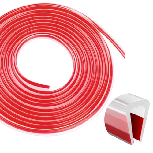Silicone Edge Trim Self-Adhesive U Channel Silicone Edge Trim Edge Protector for Sheet Metal (Clear, Fit 3/16" - L 20') - color: Clear, size: Fit 3/16" - L 20'