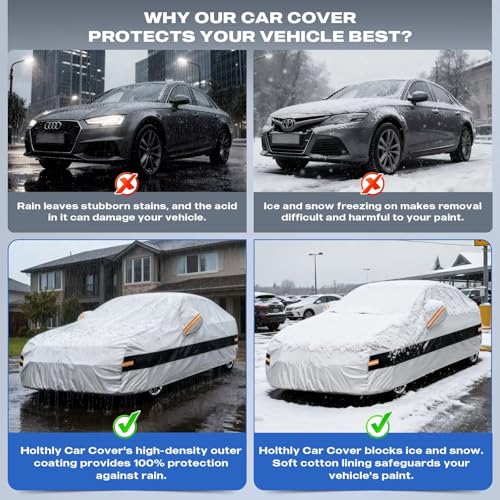 10 Layers Car Cover Custom Fit for BMW 4Series (2013-2026) F32, F33, F36, G22, G23, G26, Waterproof All Weather for Automobiles, Outdoor Full Cover Sun Dust Rain Protection with Cotton. Silver - size: Custom Fit for BMW 4-Series