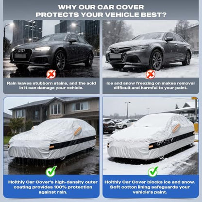 10 Layers Car Cover Custom Fit for BMW 4Series (2013-2026) F32, F33, F36, G22, G23, G26, Waterproof All Weather for Automobiles, Outdoor Full Cover Sun Dust Rain Protection with Cotton. Silver - size: Custom Fit for BMW 4-Series