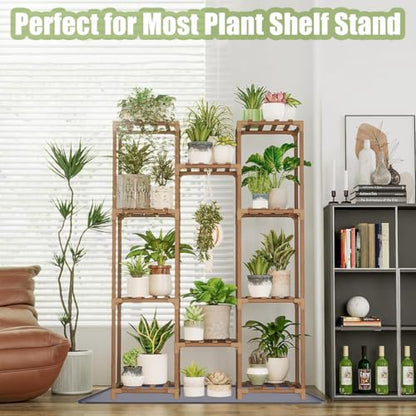 Plant Stand Mat Plant Shelf Mat, 34x22 Flower Stand Silicone Mat with Raised Edge, Wooden Plants Shelving Metal Flower Shelves Drip Pan Floor Protector, Planter Stands Planter Holder Metal Shelf Pad