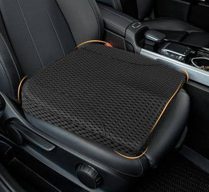 kingphenix Premium Car Seat Cushion, Memory Foam Driver Seat Cushion to Improve Driving View- Coccyx & Lower Back Pain Relief - Seat Cushion for Car, Truck, Office Chair (4D Mesh Black) - color: 4d Mesh Black