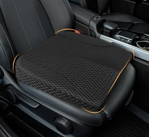kingphenix Premium Car Seat Cushion, Memory Foam Driver Seat Cushion to Improve Driving View- Coccyx & Lower Back Pain Relief - Seat Cushion for Car, Truck, Office Chair (4D Mesh Black) - color: 4d Mesh Black