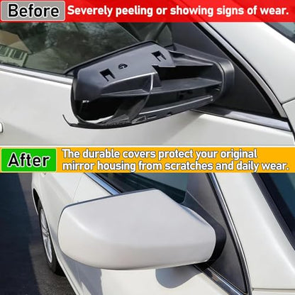 Moonlinks 1Pair Compatible with 2007 2008 2009 2010 2011 2012 Nissan Altima 2.5L Mirror Cover Replacement, Pearly White Left Driver Side & Right Passenger Side Door Rearview Side Clip-on Mirror Cap - color: Pair White