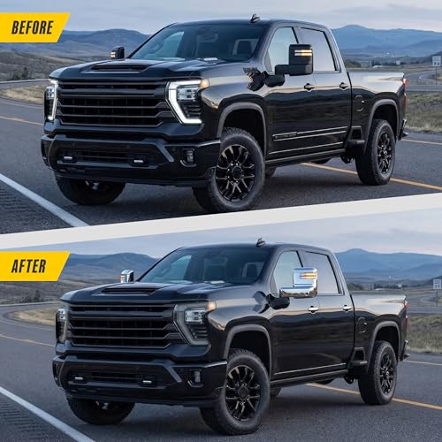 Trim Illusion Chrome Patented Door Handle Cover Overlay for 2019-2026 Chevrolet Silverado, Tahoe, Suburban & GMC Sierra, Yukon, Hummer EV | Easy No-Tool Install | US Patented