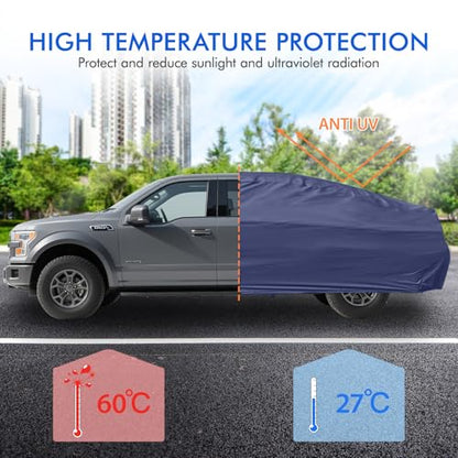 Car Cover Waterproof All Weather, 6 Layers Outdoor Full Exterior Cover Rain Sun UV Snowproof Protection with Zipper Cotton, Mirror Pocket for Ford F-150 Raptor - style: Ford F-150 Raptor