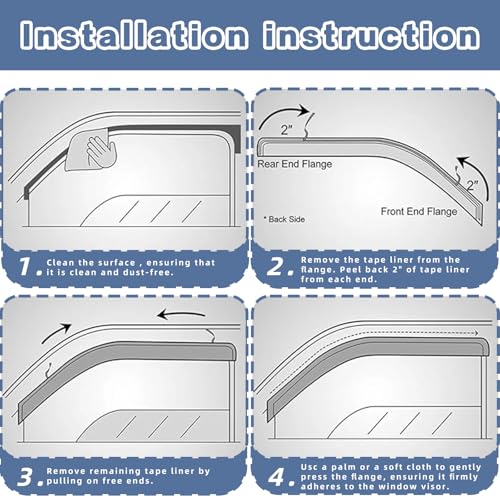 Window Visors Rain Guards fits 2008-2023 Dodge Challenger, Out-Channel Side Window Wind Deflectors Vent Shades Accessories, Dark Smoke 2 Pcs - size: 2008-2023 Dodge Challenger