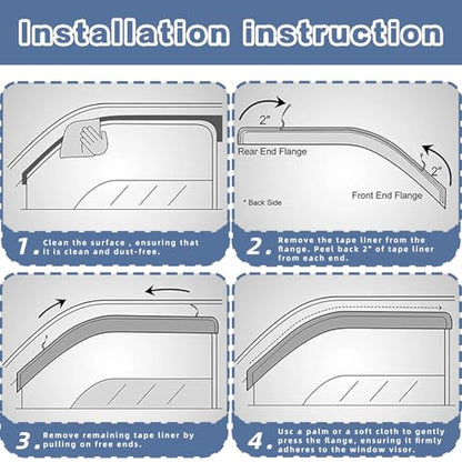 Window Visors Rain Guards fits 2014-2020 Impala (EXCLUDES Impala Limited), Out-Channel Window Wind Deflectors Vent Shades Accessories, Dark Smoke 4 Pcs, 2015 2016 2017 2018 2019 - size: 2014-2020 Chevy Impala