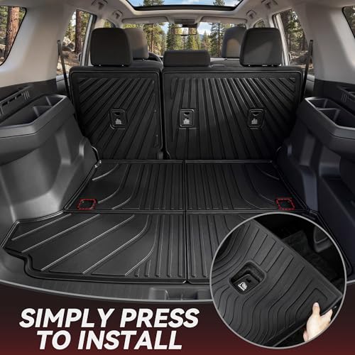 YITAMOTOR Floor Mats Set Fit for Toyota 4Runner 2025 2026 5-Seats(Fits Gas,Not Fit Hybrid) with Trunk mat &Backrest mat, All Weather TPE Custom Fit Liner for 4 Runner SR5/TRD/Limited 6th gen Car Mats - style: 2025-2026 Toyota 4runner 5 Seater Gas
