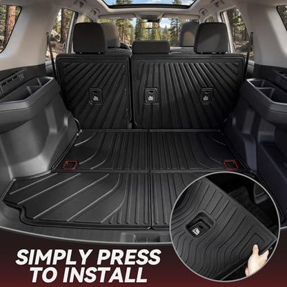 YITAMOTOR Floor Mats Set Fit for Toyota 4Runner 2025 2026 5-Seats(Fits Gas,Not Fit Hybrid) with Trunk mat &Backrest mat, All Weather TPE Custom Fit Liner for 4 Runner SR5/TRD/Limited 6th gen Car Mats - style: 2025-2026 Toyota 4runner 5 Seater Gas