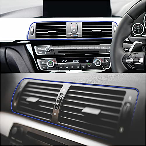 X AUTOHAUX Car Interior Gap Door Edge Trim Strip Line Dark Blue 8m 26.25ft - color: Dark Blue
