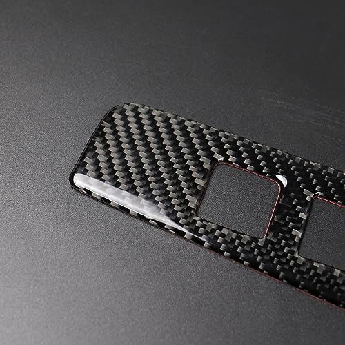 NVCNX Carbon Fiber Compatible with Cadillac XT6 2020-2025 / XT5 2017-2025 2018 2019 2020 2021 2022 2023 2024 Accessories Car Electronic Handbrake Button Panel Cover Interior Trim Black -B - color: Electronic Handbrake Button Panel - B