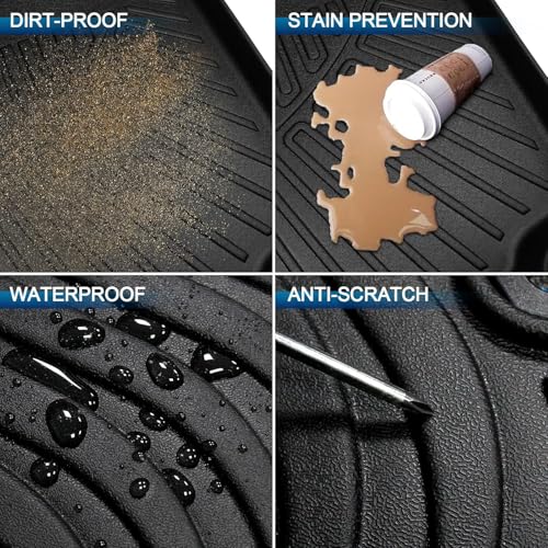 Peleus Floor Mats for Nissan Kicks 2025 2026,TPE All Weather Protection 2 Rows Car Floor Liners with Cargo Liner Backrest Mat for Nissan Kicks Trunk Mat+Backrest Mats+Floor Mats - style: for 2025 Nissan Kicks
