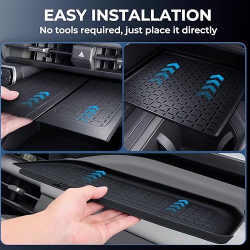 Wireless Charging Protective Mat & Center Console Storage Protective Mat & Passenger Storage Organizer Mat for Toyota RAV4 2026, Interior Accessories Anti-Slip Cover Pad for 2026 RAV 4, Black - style: Fits for Toyota RAV4 2026, C