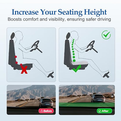 Onever Ergonomic Memory Foam Seat Cushion, Lumbar Support Non Slip for Truck Driver Long Driving Office Chair Back Tailbone Pain Relief Black - color: Black
