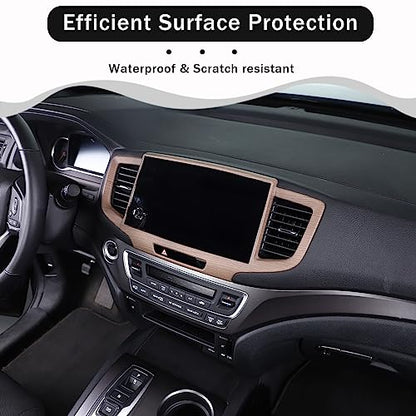 Dashboard Navigation Panel Frame for Honda Pilot 2019-2022/ Ridgeline 2021-2023/ Passport 2019-2023, ABS Material Center Console GPS Screen Panel Frame Trim Accessories (Pear Wood Grain) - color: Pear Wood Grain