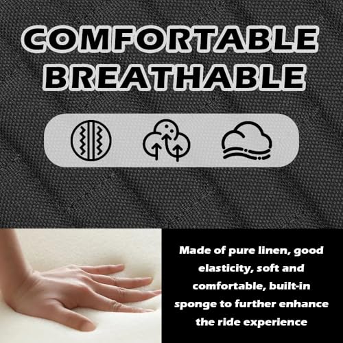 Car Back Seat Cover,Comfortable & Breathable Car Bench Seat Cover with 2 Storage Slot,Non-Slip Backseat Covers for Cars with Non-Slip Particles Cars Interior Accessories