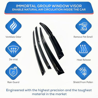 IG Window Visors Fit for 2005-2015 Toyota Tacoma Single Cab, Out-Channel Rain Guards Vent Wind Deflectors 2PC, Truck Accessories for 05-15 Tacoma Regular Cab (Single Cab Only) - size: 2005-2015 Tacoma Regular Cab