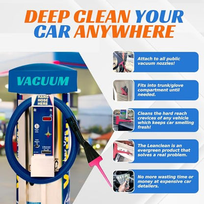 Vacuum Detail Attachment Tool | All-in-One Deepcleaning Crevice Cleaner/ Ice Scraper | The Best Car Accessories & Essentials | Wet & Dry Car Detailing Kit | Truck, Auto, & RV Cleaning Supplies (Red) - color: Red