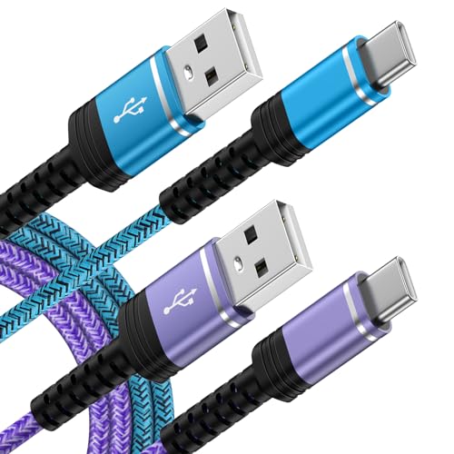 Samsung A16 5G USB C Cable Fast Charging 3.1A Android Charger Type C Phone Car Charger Cord 2 Pack 3ft for Samsung Galaxy A17 A36 A56 A26 A15 5G A35 S26 Ultra S25 S24 S23 FE A55 A25 A54 A14 A32