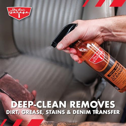 Jay Leno's Garage Leather Cleaner – Deep-Cleaning Leather Seat Cleaner for Car Interior, pH-Balanced Car Refresher That Gently Cleans, Lifts Grime, Refurbish and Restores All Leather Surfaces (16 oz) - style: Cleaner