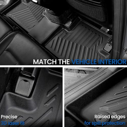 Floor Mats Cargo Mat Set for 2021-2024 2025 2026 Kia Sorento 6/7 Seats Car Mat Accessories(Not Fit Hybrid), All Weather TPE Cargo Liner Trunk Mat for S LX EX SX(Floor Mats+2-in-1 Cargo Mat) - style: Floor Mats+2-in-1 Cargo Mat