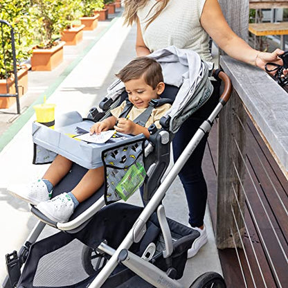 J.L. Childress Warner Bros. 3-IN-1 Kids Travel Tray & Tablet Holder - Car Seat Lap Tray Desk for Toddlers, Road Trip Essentials, Car Seat Activity Table, Travel Accessories - Batman - style: Batman