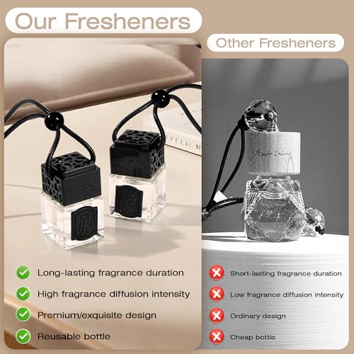 Luxury Perfume Scented Car Air Freshener for Summer - Hanging Essential Oil Diffuser with 90-Day Long-Lasting Fragrance, Non-Toxic & Eco, Premium Gift for Men/Women(Pacific Ocean Breeze, 2 x 8ml) - color: Pacific Ocean Breeze