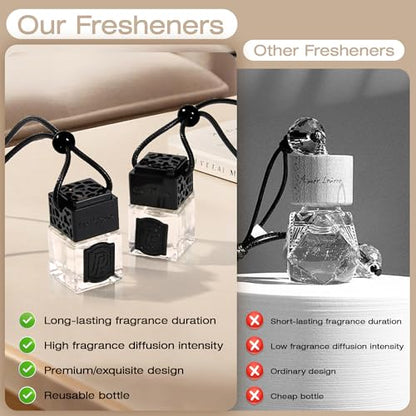 Luxury Perfume Scented Car Air Freshener for Summer - Hanging Essential Oil Diffuser with 90-Day Long-Lasting Fragrance, Non-Toxic & Eco, Premium Gift for Men/Women(Pacific Ocean Breeze, 2 x 8ml) - color: Pacific Ocean Breeze