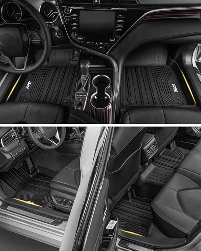 3W Floor Mats Fit Toyota Camry 2018-2024 FWD Only (Not for Hybrid or AWD), TPE All Weather Custom Fit Floor Liner, 1st and 2nd Row, Black(L/LE/SE/TRD/XLE/XSE) - style: 5. Camry|18-24|Floor Mats