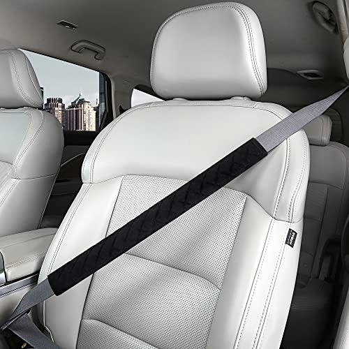 HighnessHwoo Extra Long Seatbelt Covers for Adults Kids Women & Men, Soft Car Seat Belt Strap Cushion for Sedan, SUV, Trucks, Shoulder Neck Chest Protector Pads, Auto Accessories, 1pc, Black, 19.5in - color: Black, size: 19.5in - 1pc