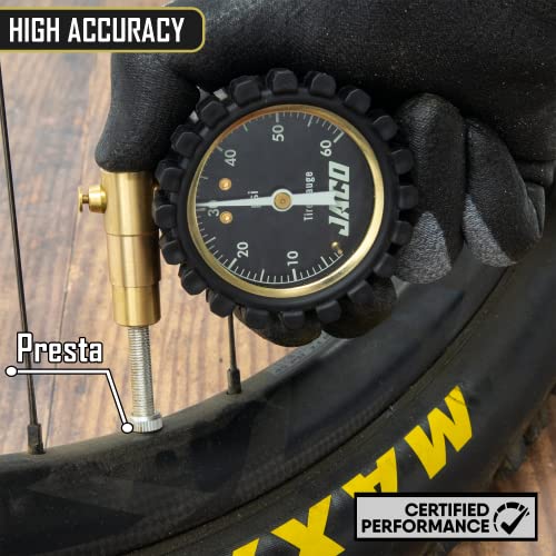 JACO MBX-60 Presta Tire Pressure Gauge for Bikes (Max 60 PSI) | MTB & XC Series - style: 5-60 PSI
