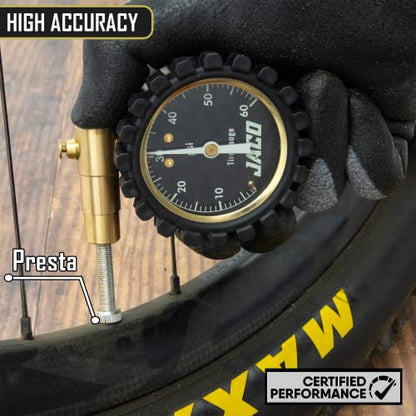 JACO MBX-60 Presta Tire Pressure Gauge for Bikes (Max 60 PSI) | MTB & XC Series - style: 5-60 PSI