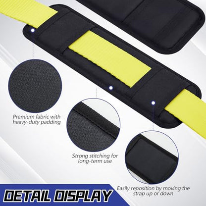 Seenelling 4 Pack Tie Down Strap Protector Sleeve Universal Protective Sleeves for Ratchet Straps Protective Strap Protector, Preventing Damage to Boat Trailers Kayaks Yacht Trucks, 4 x 12''(Black) - color: Black